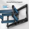 Pipishell Full Motion TV Wall Mount for Most 37-75 inch TVs, Wall Mount Bracket with Dual Articulating Arms, Swivel, Tilt, Max VESA 600x400mm up to 100 lbs, TV Mount Fits 12/16 Wood Studs, PILF6 view 4