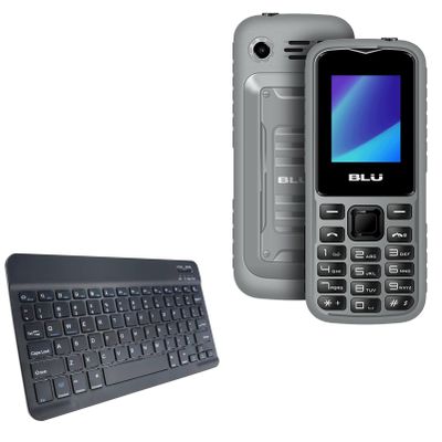 BoxWave Keyboard Compatible with BLU Tank Mini - SlimKeys Bluetooth Keyboard, Portable Thin with Chiclet-Style Keys - Jet Black