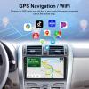 2G+64G Car Radio Carplay for Toyota Corolla 2009 2010 2011 2012 2013, Rimoody Android Car Stereo Android auto GPS WiFi 9 Touch Screen BT/FM HiFi Mirror Link RCA USB SWC Backup Camera view 3