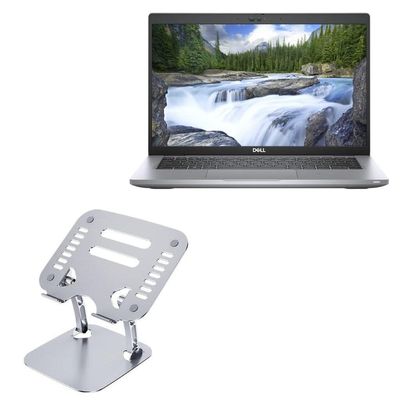 BoxWave Stand and Mount Compatible with Dell Latitude 5420 - Executive VersaView Laptop Stand, Ergonomic Adjustable Viewing Angle Metallic Riser - Metallic Silver