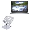 BoxWave Stand and Mount Compatible with Dell Latitude 5420 - Executive VersaView Laptop Stand, Ergonomic Adjustable Viewing Angle Metallic Riser - Metallic Silver view 1