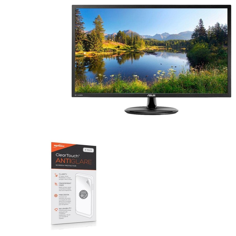 BoxWave Screen Protector Compatible with ASUS VP28UQG - ClearTouch Anti-Glare (2-Pack), Anti-Fingerprint Matte Film Skin