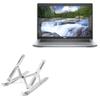 BoxWave Stand and Mount Compatible with Dell Latitude 5420 - Compact QuickSwitch Stand, Portable Multi Angle Viewing Foldable Riser - Metallic Silver view 1