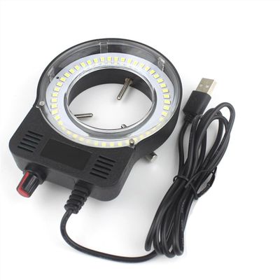 Microscope Kit Microscope Ring Light Adjustable 48 LED Illuminator- 110-220V USB Output Adjustable Ring Light Iluminator Lamp For Industry Stereo Microscope Industrial Camera Magnifier Microscope Lens