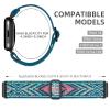 DaQin Elastic Sport Nylon Band Compatible with Fitbit Versa 2 Watch Bands Women Men, 5 Pack Adjustable Stretchy Solo Loop Wristband for Versa/Versa Lite/SE/Fitbit Versa 2 Bands Women of Smartwatch view 2