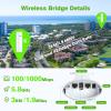 AdaLov CPE366 Gigabit Wireless Bridge with Mounts, 5.8G Point to Point WiFi Bridges, Outdoor 3KM Network Extension, Network Sharing for Barn, Garage, Farm, CCTV/IP Camera, Compatible with Starlink view 2