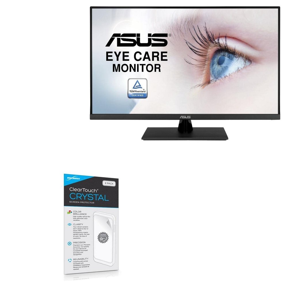 BoxWave Screen Protector Compatible with ASUS VP32AQ - ClearTouch Crystal (2-Pack), HD Film Skin - Shields from Scratches