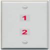 RiteAV Custom Wall Plate 2 Port, Flat, Gray/Gray, Choose HDMI Coax 3.5mm Banana Cat5/6 Phone RCA Speaker Toslink USB view 1