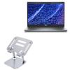 BoxWave Stand and Mount Compatible with Dell Latitude 5330 - Executive VersaView Laptop Stand, Ergonomic Adjustable Viewing Angle Metallic Riser - Metallic Silver view 1