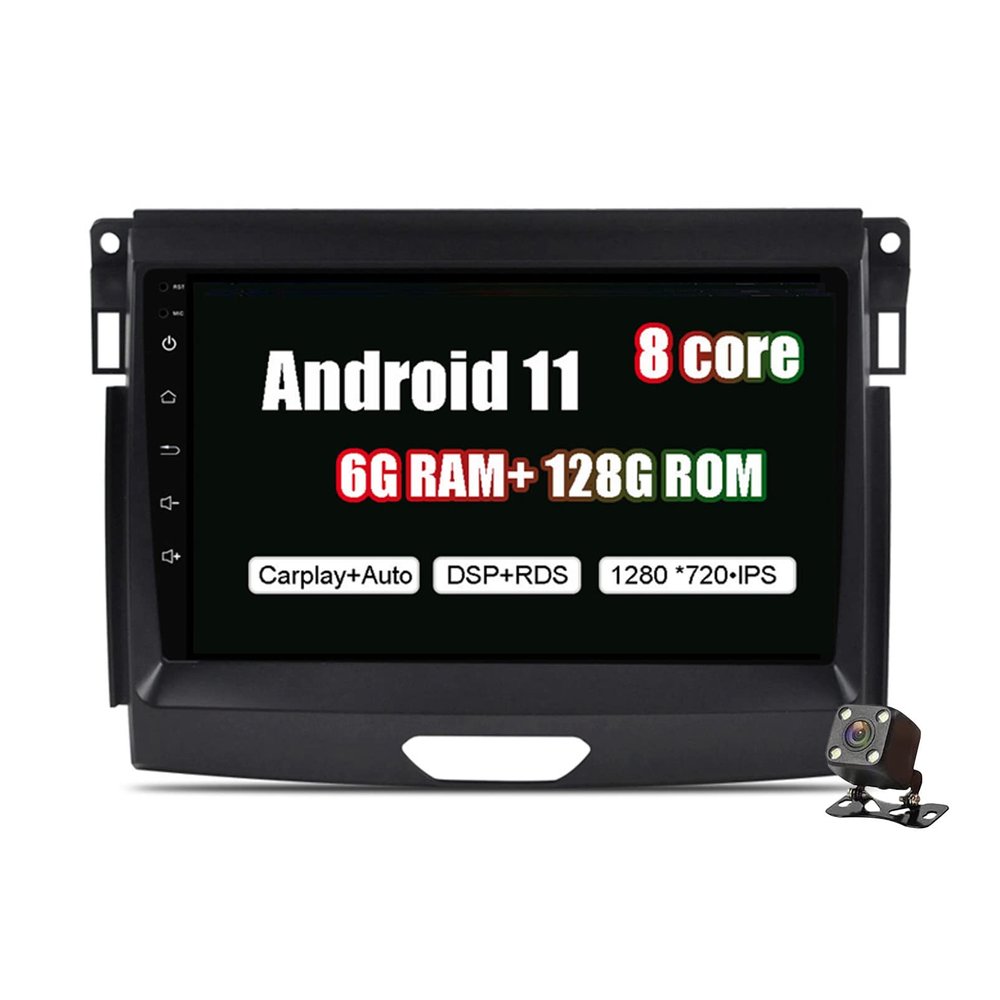 Car Stereo GPS Navigation GPS Bluetooth Android System 9 inch IPS for Ford Ranger 2016-2019 4G WiFi BT FM AM Carplay RDS DSP GPS Car Entertainment Radio