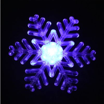 OSALADI Lighted Snowflake 5pcs Christmas Window Silhouette Lights LED Christmas Lights with Suction Cup Window Snowflake Decoration for Holiday Indoor Wall Door Glass
