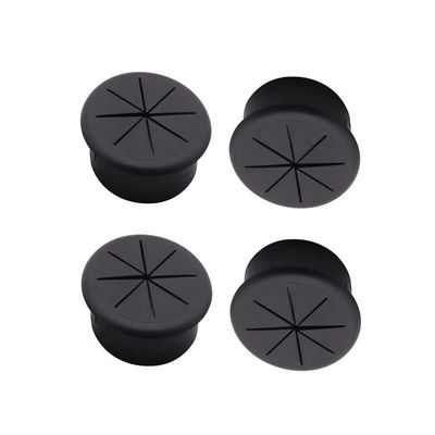 4PCS 2Inch (50mm) Desk Cord Grommets Wire Cable Hole Cover for Office PC Desk Cable Cord Cover Black (Black- 4pcs)