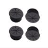 4PCS 2Inch (50mm) Desk Cord Grommets Wire Cable Hole Cover for Office PC Desk Cable Cord Cover Black (Black- 4pcs) view 1