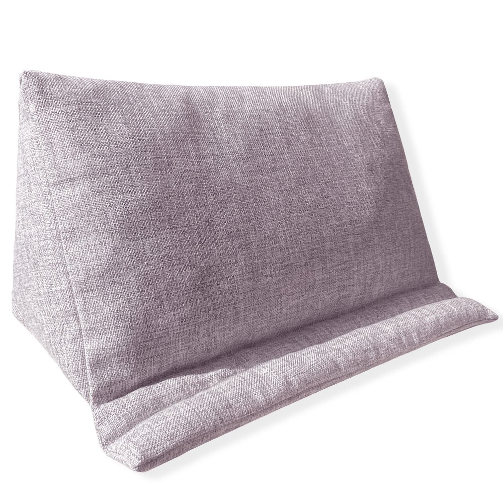 Book Pillow for Reading in Bed, Soft Holder for Lap Reader Accessories Ipads/Tablet Stand for Bedside Kitchen Desk for Hands Free, Portable Travel Pillow Cushion, Mauve Shadows