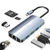 JZ USB C Laptop Docking Station, 8 in 1 Laptop Hub USB Type-C to HDMI | RJ45 | 2*USB 2.0&USB 3.0 | TF&SD Card | PD Fast Charging for iPhone,MacBook,iPad,Samsung,Dell,HP and More Type C Tablet PC Phone view 1
