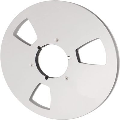 10 Inch 14 Empty Tape Reel, Easy to Use Heavy Duty Empty Disc Opening Machine Parts Aluminum Alloy Universal Recording Tape Reel for (Silver)