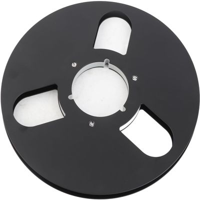10 Inch 14 Empty Tape Reel, Easy to Use Heavy Duty Empty Disc Opening Machine Parts Aluminum Alloy Universal Recording Tape Reel for (Black)
