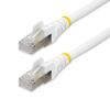 StarTech.com 30ft CAT6a Ethernet Cable - Low Smoke Zero Halogen (LSZH) - 10 Gigabit 500MHz 100W PoE RJ45 S/FTP White Network Patch Cord Snagless w/Strain Relief (NLWH-30F-CAT6A-PATCH) view 1