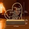 Romantic Gifts for Girlfriend, to My Girlfriend Engraved Night Light, I Love You Gifts for Her, Cute Girlfriends Anniversary Birthday Gifts for Her from Boyfriends view 4