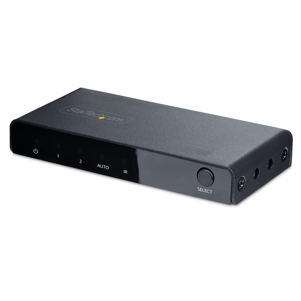 StarTech.com 2-Port 8K HDMI Switch, HDMI 2.1 Switcher 4K 120Hz/8K 60Hz UHD, HDR10+, HDMI Switch 2 in 1 Out, Auto/Manual Source Switching, Power Adapter and Remote Included (2PORT-HDMI-SWITCH-8K)