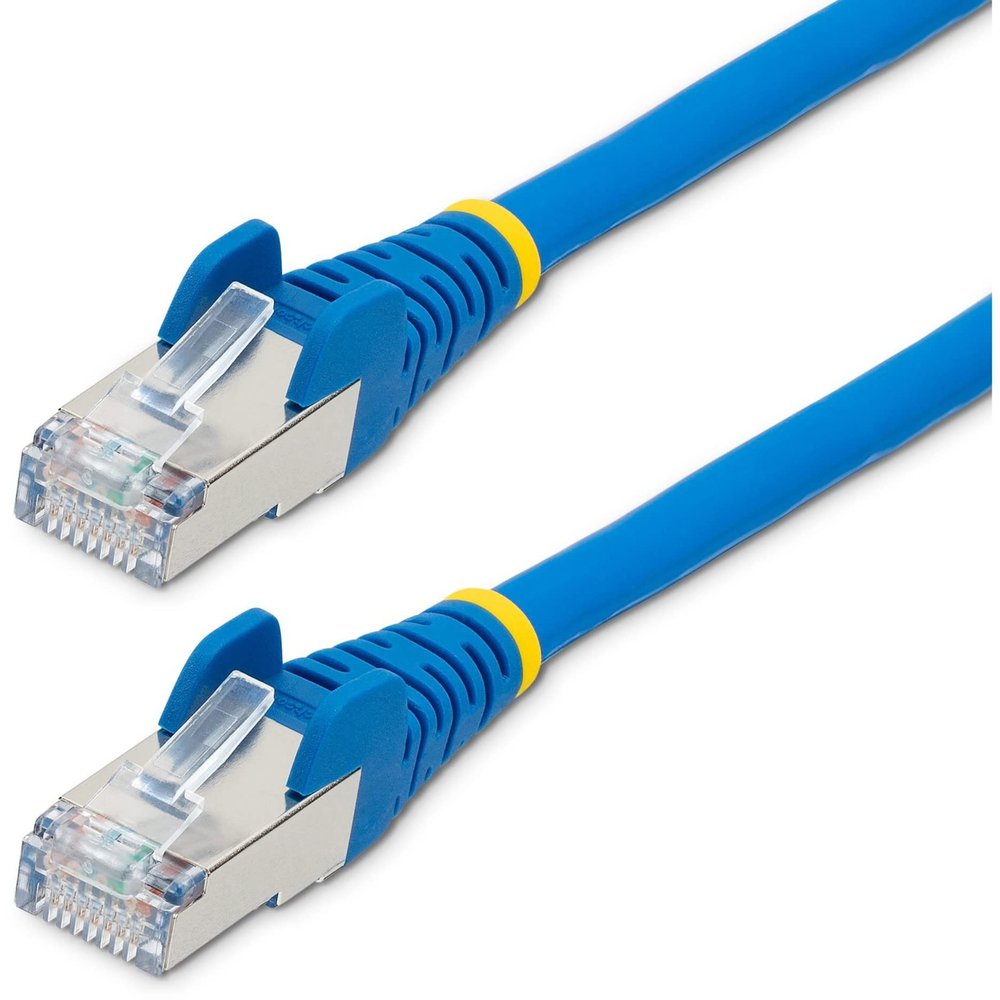 StarTech.com 15ft CAT6a Ethernet Cable - Low Smoke Zero Halogen (LSZH) - 10 Gigabit 500MHz 100W PoE RJ45 S/FTP Blue Network Patch Cord Snagless w/Strain Relief (NLBL-15F-CAT6A-PATCH)