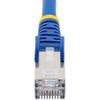 StarTech.com 15ft CAT6a Ethernet Cable - Low Smoke Zero Halogen (LSZH) - 10 Gigabit 500MHz 100W PoE RJ45 S/FTP Blue Network Patch Cord Snagless w/Strain Relief (NLBL-15F-CAT6A-PATCH) view 4