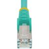 StarTech.com 9ft CAT6a Ethernet Cable - Low Smoke Zero Halogen (LSZH) - 10 Gigabit 500MHz 100W PoE RJ45 S/FTP Aqua Network Patch Cord Snagless w/Strain Relief (NLAQ-9F-CAT6A-PATCH) view 4