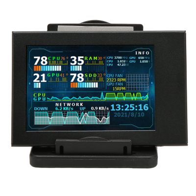 ASHATA 3.5in Computer Temp Monitor, AIDA64 PC CPU Data Monitor, PC Sensor Panel Display, USB Mini Screen, PC Temperature Display for PC ARGB Computer Case Secondary Screen