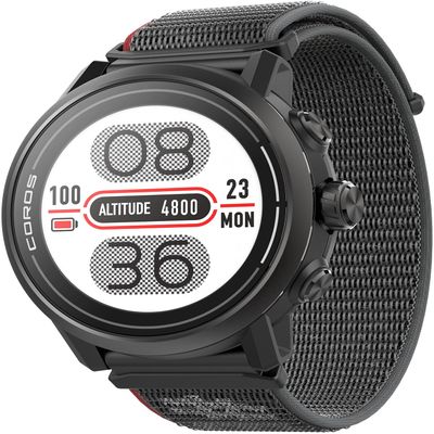 COROS APEX 2 Series Outdoor GPS Watch, 1.2" Sapphire Titanium, On-Wrist Navigation, Offline Maps, Heart Rate Monitor, Track Sleep, Running, Biking, Skiing, Climbing (APEX 2, Black)