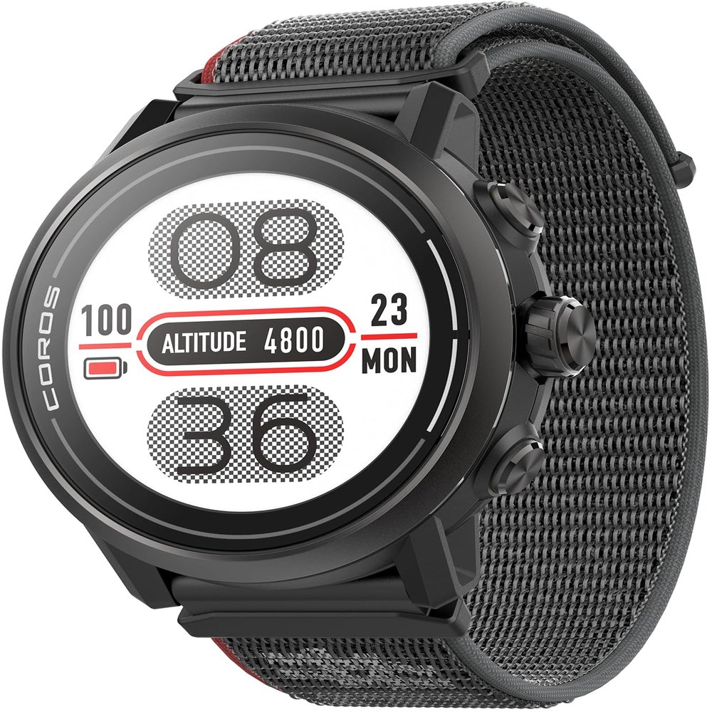COROS APEX 2 Series Outdoor GPS Watch, 1.2" Sapphire Titanium, On-Wrist Navigation, Offline Maps, Heart Rate Monitor, Track Sleep, Running, Biking, Skiing, Climbing (APEX 2, Black)