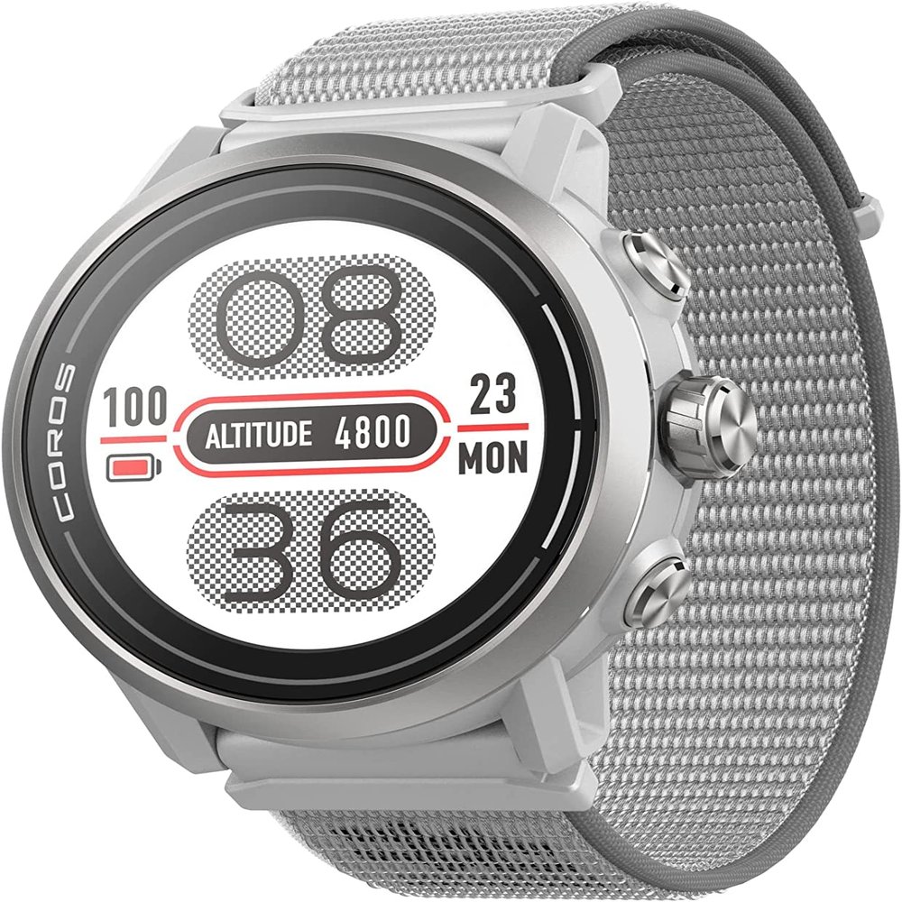 COROS APEX 2 Series Outdoor GPS Watch, 1.2" Sapphire Titanium, On-Wrist Navigation, Offline Maps, Heart Rate Monitor, Track Sleep, Running, Biking, Skiing, Climbing (APEX 2, Grey)