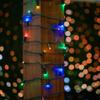 Novelty Lights 17ft 50 LED Multicolor Christmas String Lights, Green Wire view 3