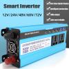 3000W Power Inverter DC 12V/24V/48V/60V to 220V /110V Inverter Converter 3 AC Universal Sockets 4 USB, LED Display,60v 110v view 2
