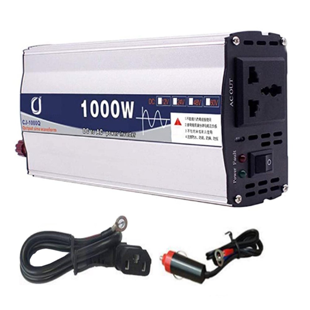 600W/1000W Power Inverter Pure Sine Wave 12V/24V/48V/60V/72V DC to 220V AC Converter Power Inverter ,1000w,72V 220V