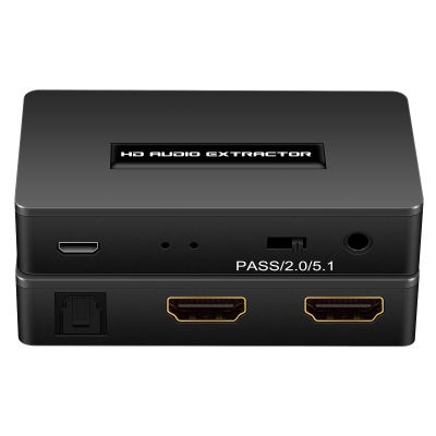 HDSUNWSTD HDMI Audio Extractor Splitter hdmi to hdmi 3.5mm Audio Adapter Converter with Spdif Output Support 1080P 3D Compatable for PS4 Fire Stick Blu-Ray Player etc.