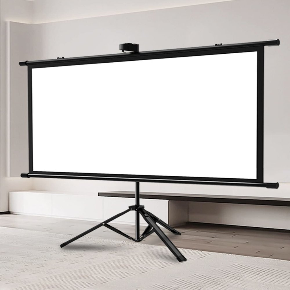 Projector Screen with Tripod Stand, 4:3 16:9 4K HD Outdoor/Indoor Projection Screen - 60Inch, Idea for Home Cinema, Garden Party (Size : 60in 4:3)