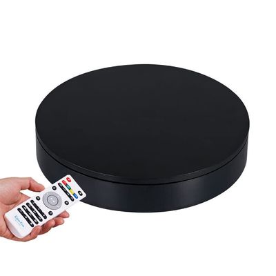 RUNAAJA 20cm 360 Electric Turntable 360 Degree Photography Rotary Table Display Stand Remote Control Speed for Product Photography (Black)