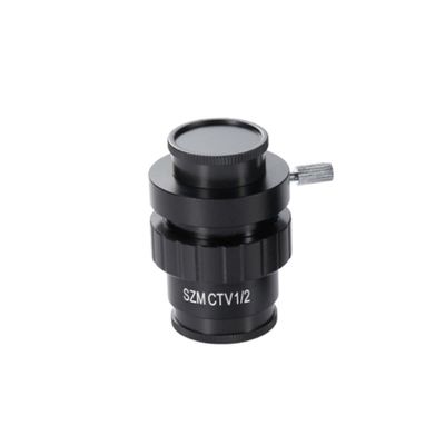 BAHCCE Lab Microscope Slides 1/2 1/3 1X Adapter C-Mount Lens Adapter for Trinocular Microscope Video Industrial Camera Microscope Parts (Color : 1-2)