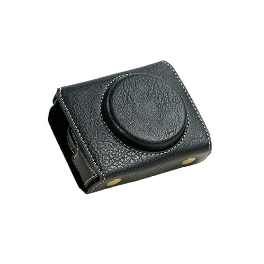 Camera Case Black Anti-Skid PU Leather Protective Body Cover Case with Half-Body Base case for Sony Cyber-Shot DSC RX100 VI Digital Camera, Black