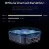 KAMRUI Thin Client Mini PC 11th Intel 4-Core i5-1135G7 Iris Xe Graphics 64GB DDR4 RAM 2TB NVMe SSD WiFi AX BT HDMI DP Thunderbolt4 RJ-45 Fingerprint Build-in Speaker Windows 11 Pro view 3