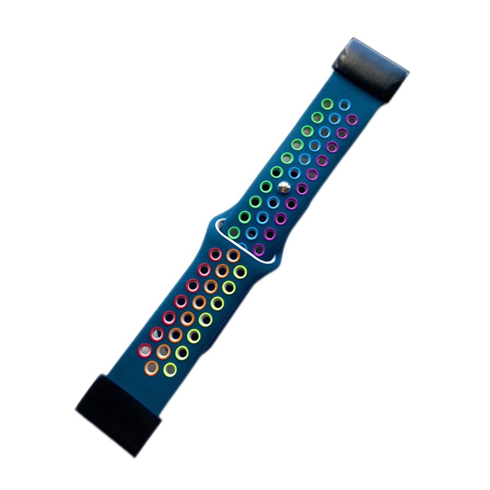 DFAMIN 22 26mm Silicone Watch Band Easy Quick Fit Strap for Garmin Fenix 7 7X /3HR/Fenix 5X/Fenix 5X Plus/S60/D2/MK1/Fenix 5/Fenix 5 Plus (Color : Shen Qin Rainbow, Size : Fenix 5X 5XPlus)