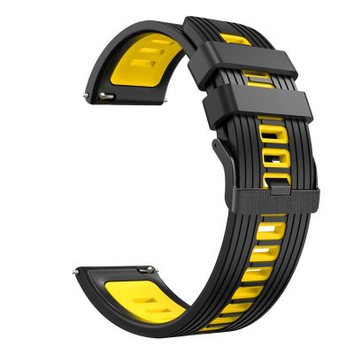 GANYUU Silicone Strap Bands for Pro 3/3 GPS LTE Smart Watchband 22MM Bracelet Wrist Straps for Pro 2020 S2 E2 Correa(Style H,Ticwatch Pro 2020)