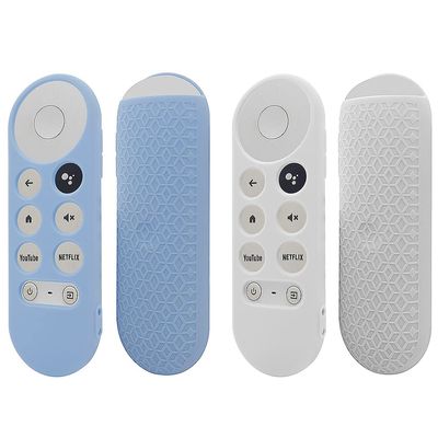 [2Pack] ZEVGOV Silicone Case for Google TV 2020 Voice Remote, Protective Kids-Friendly Shockproof Remote Control Sleeve Holder for Google tv Remote Cover