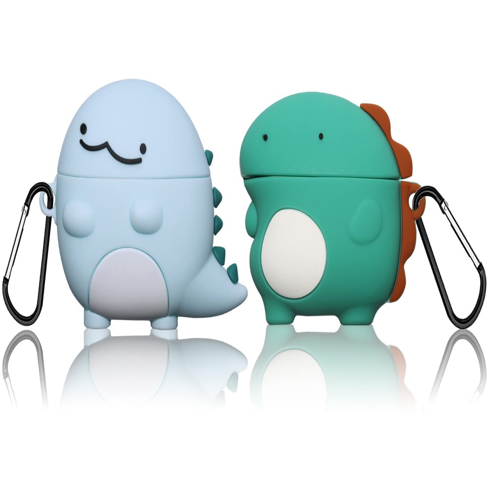 [2Pack] Cute Dinosaur for AirPods 3 Case Cover 2021, 3D Cartoon Animal Silicone for AirPods 3rd Generation Accessories Set, Lovely Cover Compatible with AirPods 3rd Gen Case Dinosaur