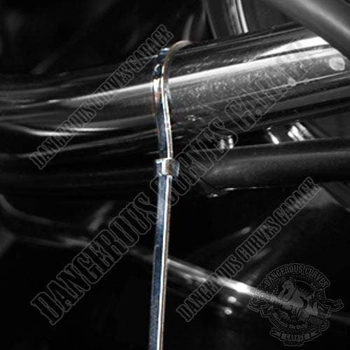 5 Pro Grade for Chrome 4" Cable Zip Ties for Wire Harness Brake Clutch Line Model-PYT-8888-1441