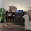 GDLF Record Player Stand with Vinyl Storage,Record Player Table Cabinet with Power Outlet,Holds up to 350 Albums, Turntable Stand with Wood Legs for Living Room,Bedroom,Office view 4