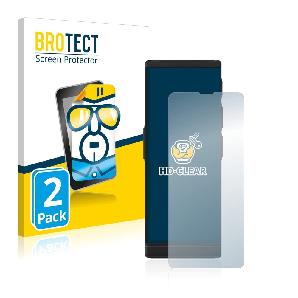 Bedifol 2X BROTECT HD-Clear Screen Protector for Vasco Translator V4, Crystal-Clear, Hard-Coated, Dirt-Repellent