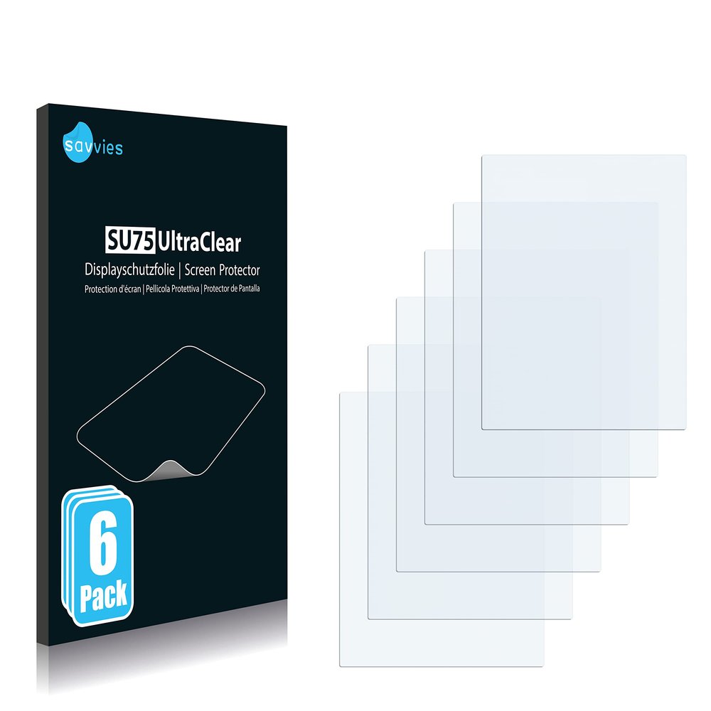 Bedifol 6X Savvies Ultra-Clear Screen Protector for Kobo Clara 2E, accurately Fitting - Simple Assembly - Residue-Free Removal