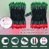 LAMPHOME Super-Bright Extendable Christmas Lights Decoration 100 Lights 19.6ft UL Certified Mini Bulb String Lights for Outdoor Christmas Tree Garden Party Patio Garland Decor (Red+Green) view 2
