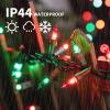 LAMPHOME Super-Bright Extendable Christmas Lights Decoration 100 Lights 19.6ft UL Certified Mini Bulb String Lights for Outdoor Christmas Tree Garden Party Patio Garland Decor (Red+Green) view 3